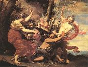 Simon Vouet Father Time Overcome by Love, Hope and Beauty oil on canvas